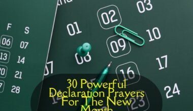 Declaration Prayers For The New Month